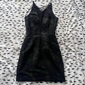 Black dress with floral design